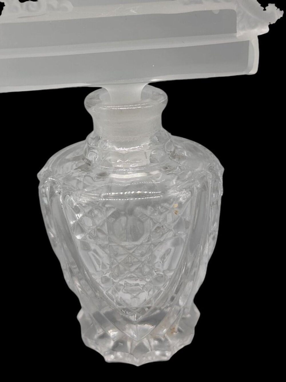 Lady Godiva Crystal Perfume Bottle Czechoslovakia Nude Horseback Stopper 1930s - Picture 9 of 16
